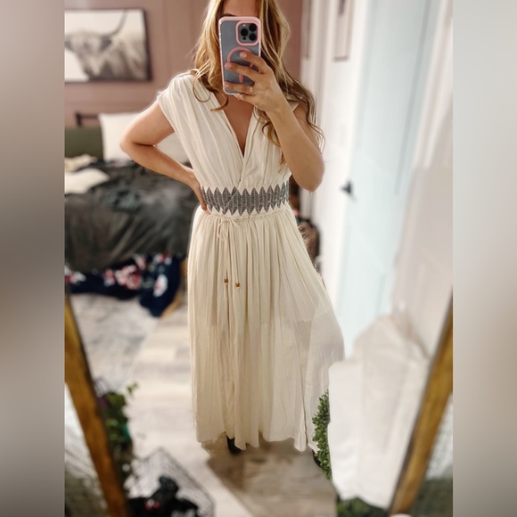 Free People Devon Midi Dress Tea - Picture 4 of 11